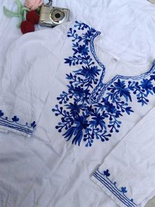 White Embroidered Kurta Tunic