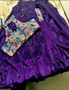 Purple HalterNeckTop &amp; Divider Set