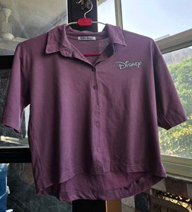 Disney Embroidered Button-Up Shirt