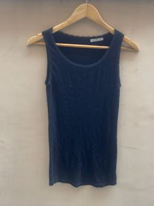 Navy Blue Sleeveless Tank Top