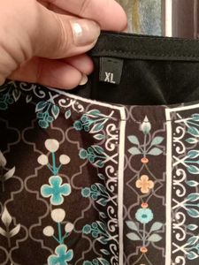 Printed Black Kurta