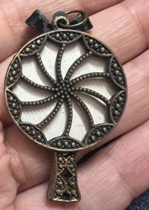 Vintage Hand mirror Pendant