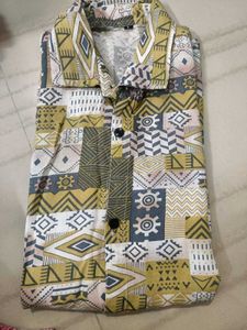 Patterned Button-Down Shirt