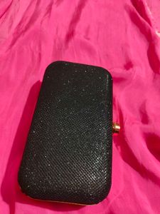 Sparkly Black Clutch Bag