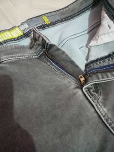 Grey Washed Denim Jeans