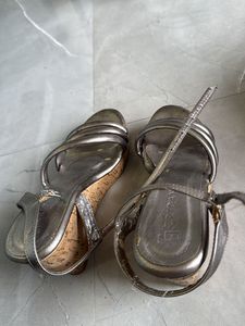 Stylish Metallic Flat Sandals