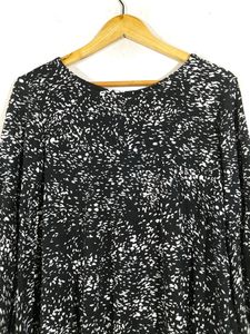 Lily Morgan  Black Printed Top (Women's)