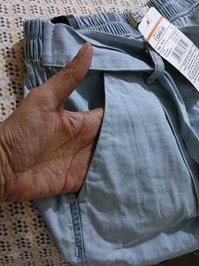 Blue Wide Leg Trouser.