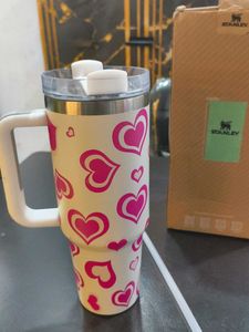 With Straw - Pink Hearts