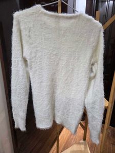 Fluffy White Sweater