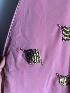 pink drape dress