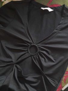 Black Bodycon Dress With Cut Out