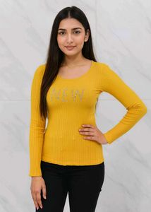 Yellow Knit Top