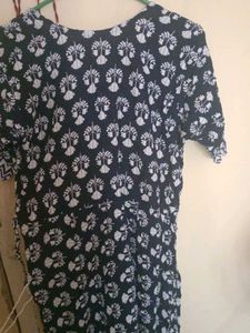 Stylish Navy Blue Printed Kurta