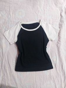 Classic Black & White Raglan Tee