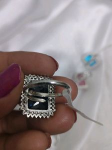 American Diamond Silver Ring