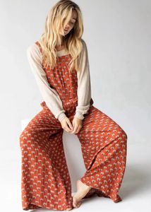 Brown Printed Jumpsuit (Women's)
