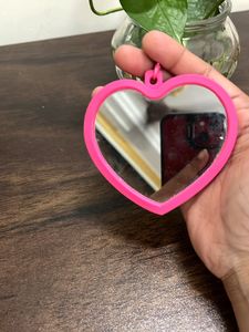 Barbie Heart Shaped Mirror Keychain with Charm