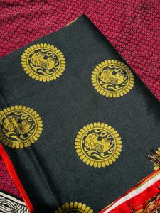 Beautiful Ethnic Saree with Elephant Motif