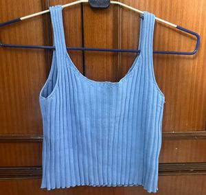 shein blue tank top