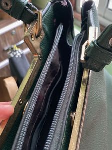 Stylish Dark Green Handbag