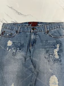 Distressed Light Wash  Jeans