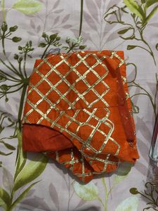 Vibrant Red Bandhani Saree