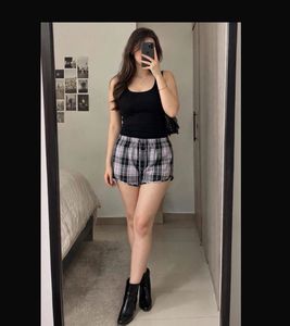 Imported y2k Comfy Plaid Pajama Shorts