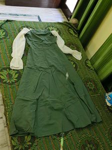 Green Long Sleeve Maxi Dress