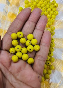 Yellow Round Beads for Jewelry Making
