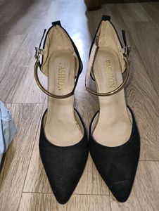 Black Heels with Ankle Strap