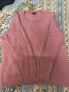 Cozy Pink Fuzzy Sweater