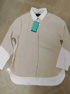 Chic Two-Tone Collared shirt for girls