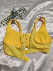 Bright Yellow Bikini Top