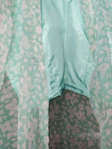 Georgette Shirt With Silk Inner Sleeveless