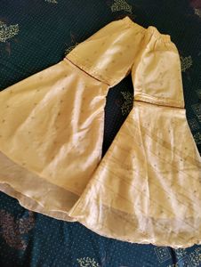 Cream Kurta Set with Sharara Pants totally new one