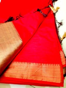 Red Saree with Blouse tailor stiched 40