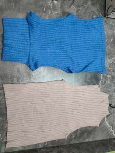 Sleeveless Ribbed Turtleneck Top