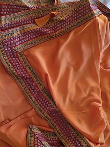 Pure Chiffon Work Broder Saree With Dezineruse