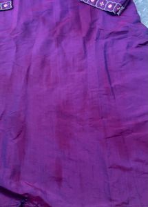 Purple Silk Kurta Set with Embroidery