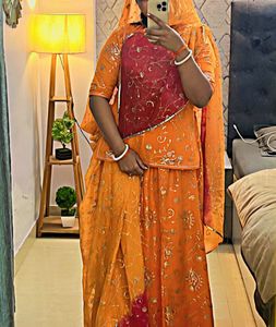Elegant Orange Lehenga Choli