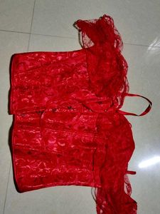 Savana Red Lace Corset Top