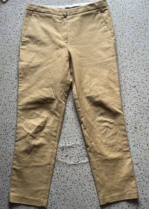 Khaki Straight Leg Pants