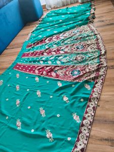 Gorgeous sequinned  lehanga Saree