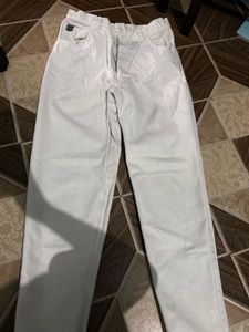 White Casual Pants