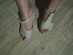 Gold Glitter Sandals
