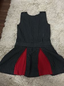 Striped Fit & Flare Dress