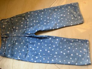 flower printed jeans
