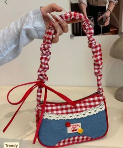 Savana Cute Gingham Cherry Shoulder Bag