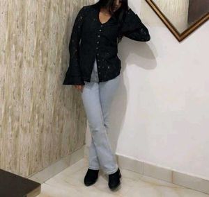 Black lace shirt